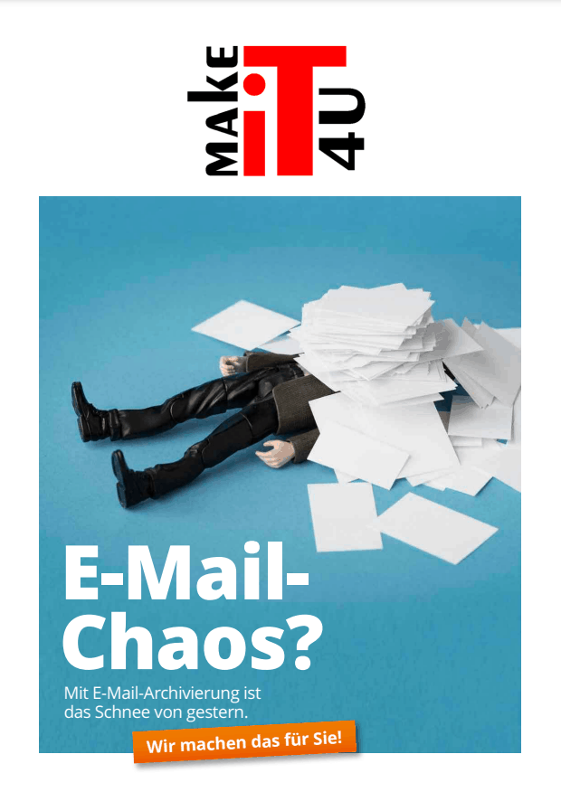 Flyer Startseite - E-Mail-Chaos?