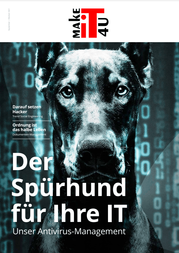 Flyer Startseite - Der Spürhund für Ihre IT